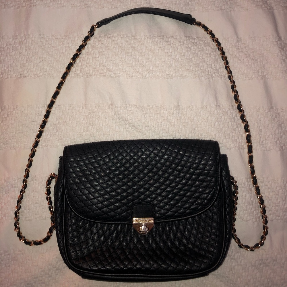 Navy Blue Purse With Gold Accents!